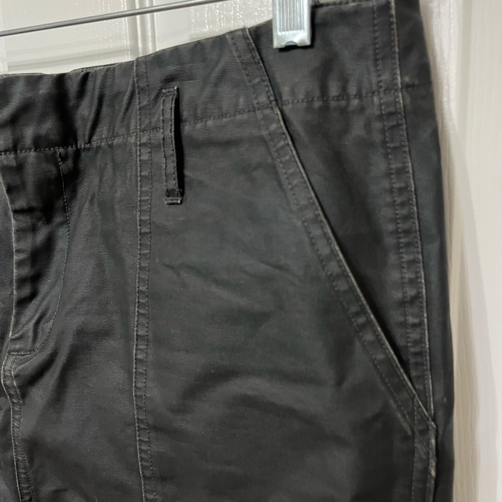 Madewell coated canvas washed black cargo miniskirt grunge size 12 - Picture 3 of 6